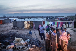 Displaced Syrians at a refugee camp in Lebanon. Image c/o Freedom House/flickr